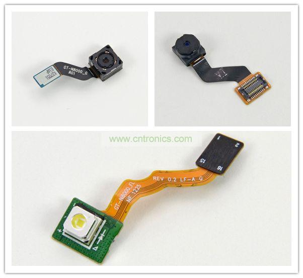 拆前置、后置攝像頭及閃光燈