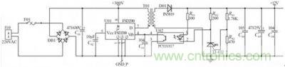 基于FSD200的小功率開關(guān)電源應(yīng)用電路 