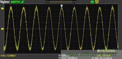 1KHz信號(hào)，測(cè)量值為913.894Hz