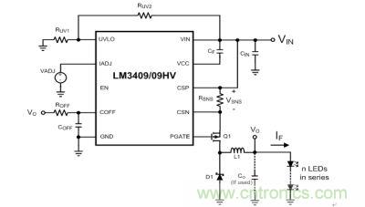 LM3409/09HV降壓LED驅動器