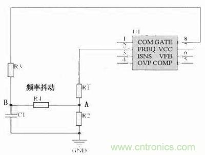 對(duì)于采用單顆鏡像電阻設(shè)定頻率，比如IR1150