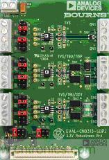 ADI公司的業(yè)界領(lǐng)先RS485器件與Bourns外部保護(hù)專業(yè)技術(shù)的完美聯(lián)姻，造就出專為解決通信端口最大設(shè)計(jì)問題而生的EVAL-CN0313-SDPZ:滿足EMC的規(guī)定。  通過認(rèn)證的EMC兼容RS-485接口設(shè)計(jì)工具，輕松實(shí)現(xiàn)RS-485接口保護(hù)