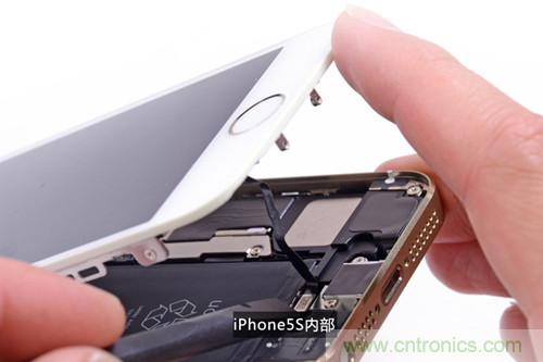 土豪金iPhone 5S拆解：內(nèi)部結(jié)構(gòu)升級(jí)，維修難度增加