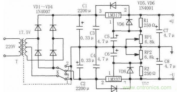 一款簡單的兩用可變直流穩(wěn)壓電源電路設(shè)計(jì)