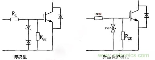 傳統(tǒng)保護(hù)模式和新型保護(hù)模式電路對(duì)比