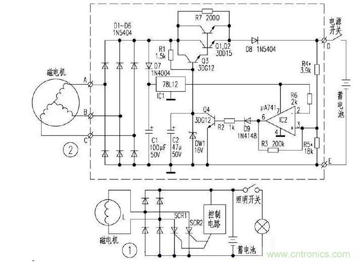 一款節(jié)能摩托車整流穩(wěn)壓器電路設計