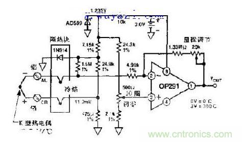 電池冷端熱電偶保護電路設計