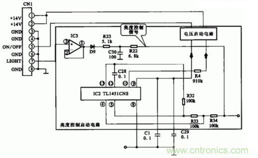 一款逆變器的亮度控制電路圖設(shè)計(jì)