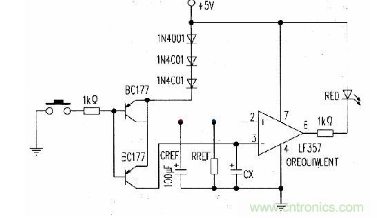 可定性測試電容器漏電的實用電路設計