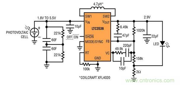 太陽能電池供電的 LED 驅(qū)動器電路設計