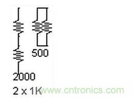 兩個電阻，兩種組合。這個很簡單。