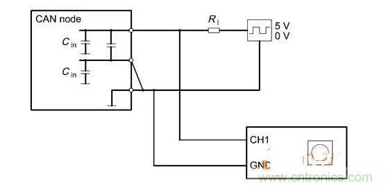  Cdiff測試原理（CANnode輸出線從上往下為CANH、CANL、GND）