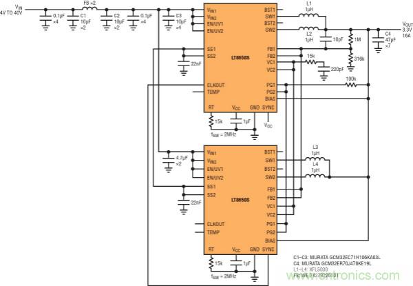 高功率單片式 Silent Switcher 2 穩(wěn)壓器 滿足 CISPR 25 Class 5 EMI 限制要求并適合狹小的安放空間