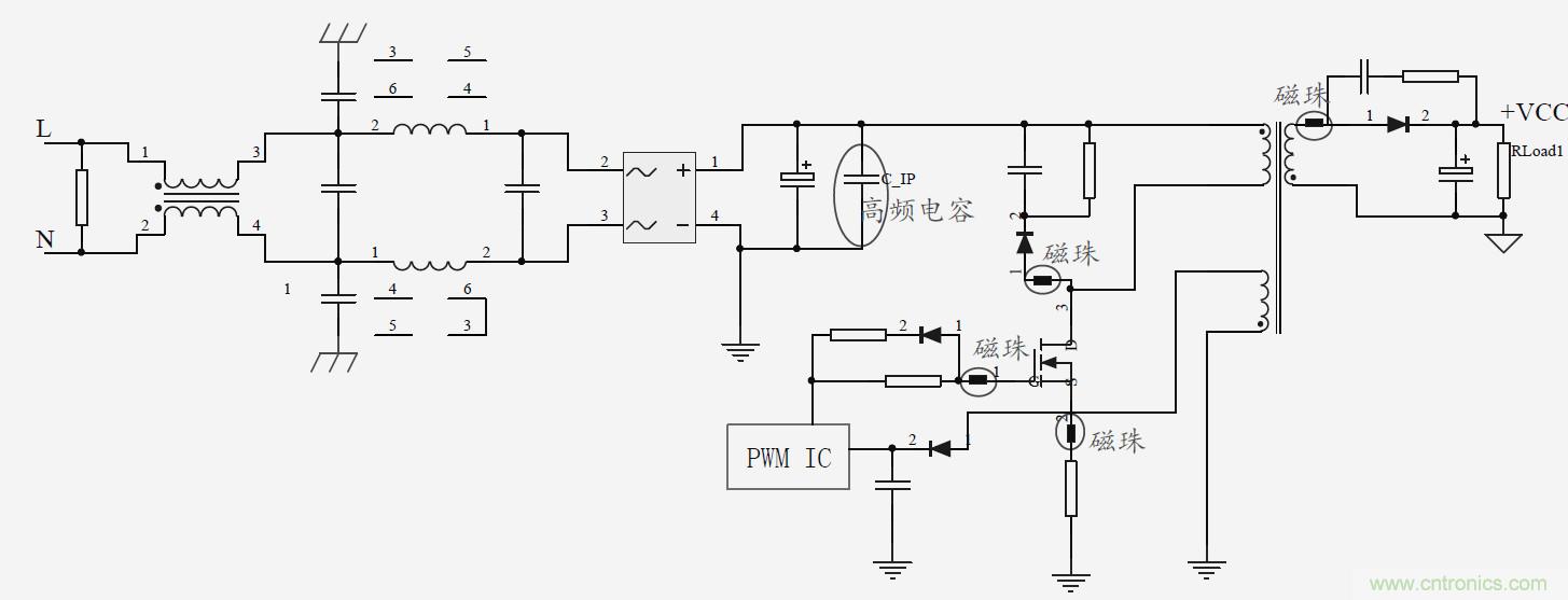 如何改善開關(guān)電源電路的EMI特性？