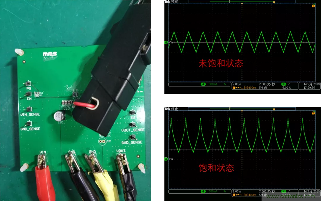 如何判斷電感飽和？