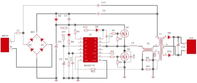 RS瑞森半導(dǎo)體-PCB LAYOUT中ESD的對策與LLC方案關(guān)鍵物料選型分享