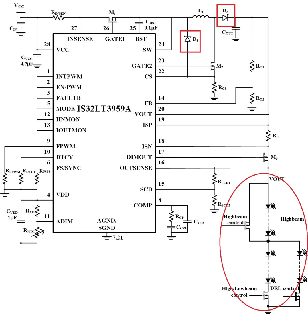 如何解決單芯片驅(qū)動HB/LB/DRL,LED負(fù)載切換電流過沖？